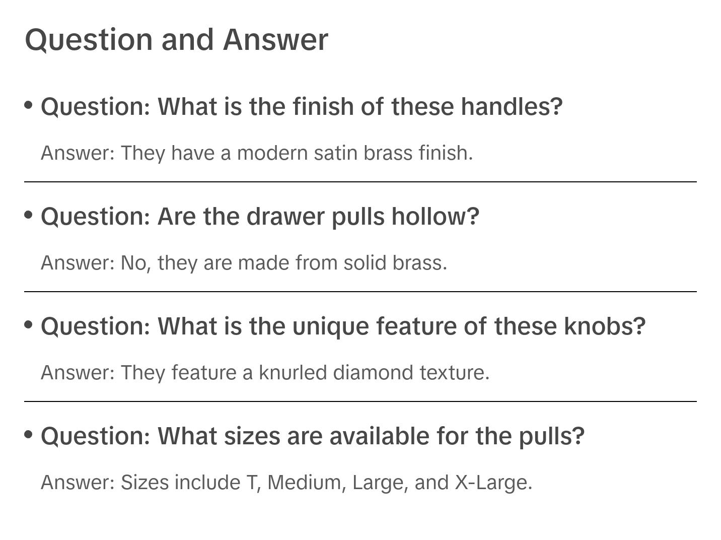 Solid Satin Brass Knurled Drawer Pulls and Knobs