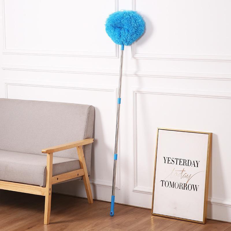 Extendable Microfiber Ceiling Fan Duster - Reusable, Effortless Cleaning Brush , Ideal For RVs & Home Use, Blue Grey adjustable extension