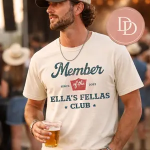 Ella's Fellas Club Shirt, Western Tee, Country Concert Apparel