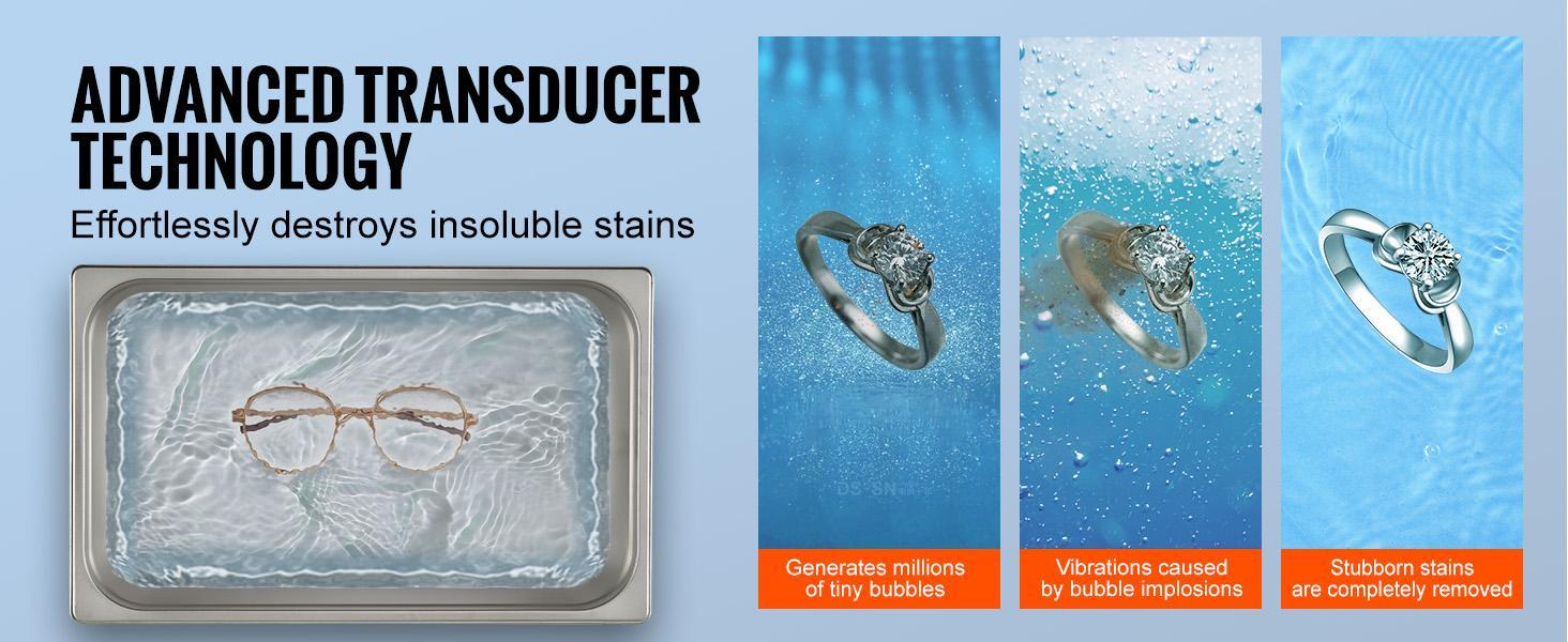 VEVOR Ultrasonic Cleaner with Digital Timer & Heater, Professional Ultra Sonic Jewelry Cleaner, Stainless Steel Heated Cleaning Machine for Glasses Watch Rings Small Parts Circuit Board (30L) VEVOR Ultrasonic Cleaner with Digital Timer & Heater, Professional Ultra Sonic Jewelry Cleaner, Stainless Steel Heated Cleaning Machine for Glasses Watch Rings Small Parts Circuit Board (30L)