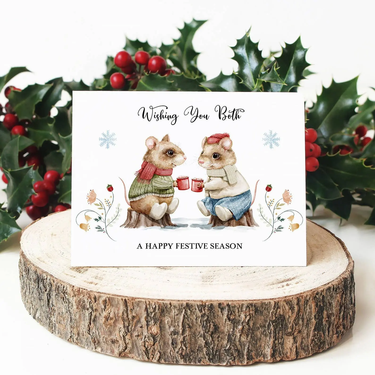 Happy Festive Season Couple Christmas Card