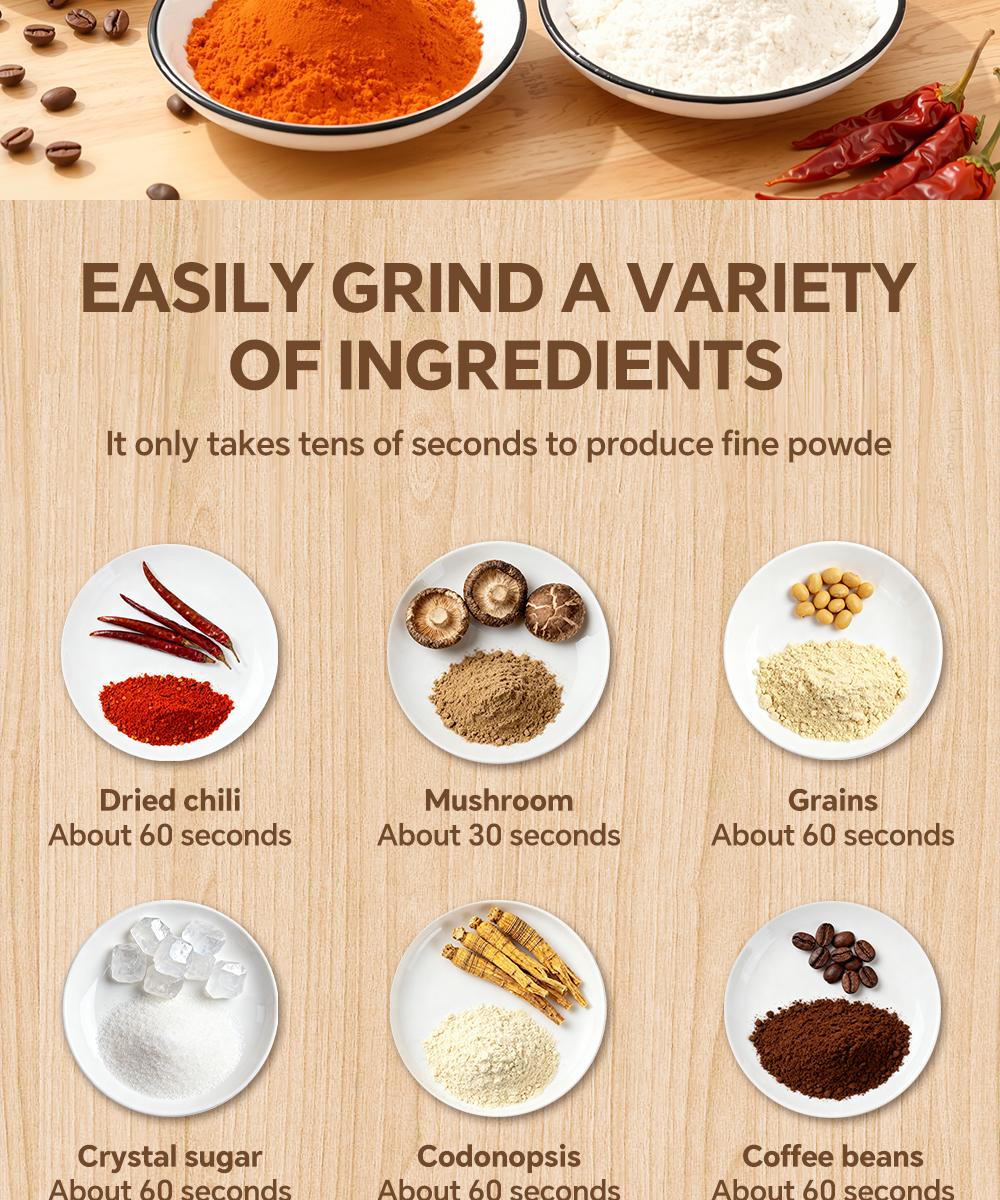 Electric Coffee Grinder Multifunctional Coffee Bean SpiceBeans Vanilla Stainless Steel Mixer 300W High PowerCrusher coffee grinder Electric Coffee Stainless SteelMeasuring Pitcher with Lid Espresso Distribution Tool withStand fast grind