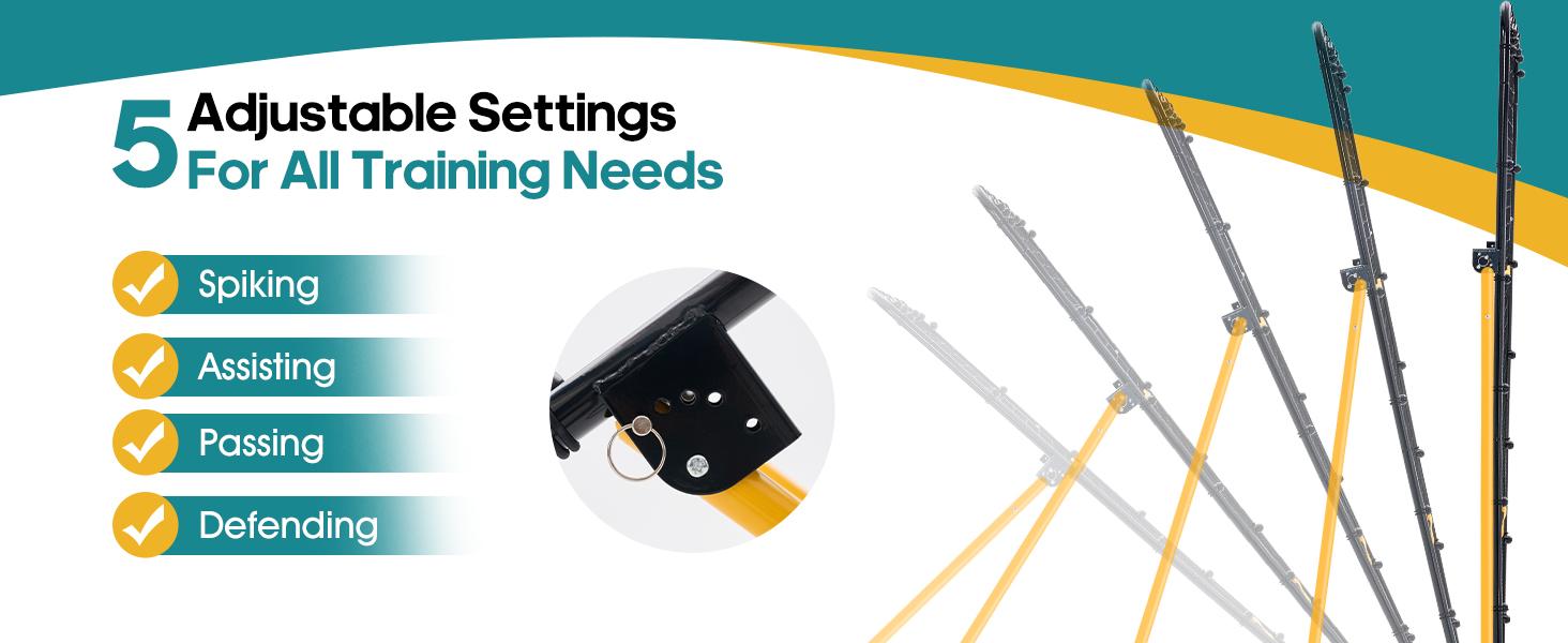 7x4 ft Volleyball Rebounder Net - Multi Sport Bounce Back Training Equipment with Travel Bag, 5 Adjustable Angles for Outdoor Indoor Practice, Spiking, Bumping, Volleying