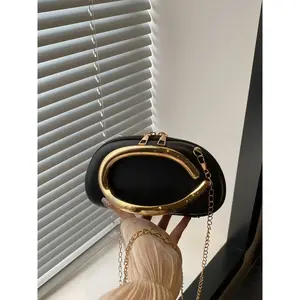 Women's Luxurious Evening Bag, Fashion Chain Crossbody Bag, Convertible Crossbody Bag, Perfect for Parties, Gatherings, Weddings, Durable Material