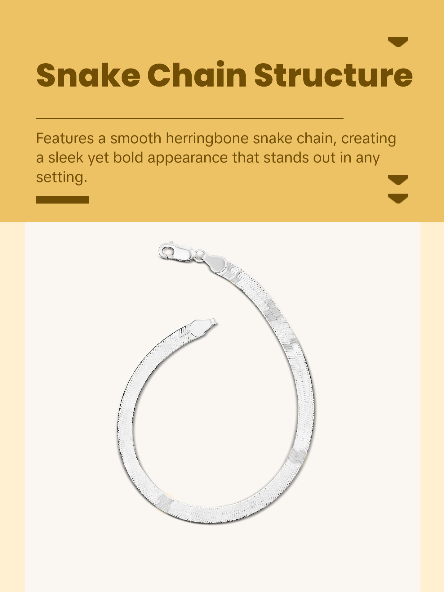 Herringbone Snake Chain Bracelet