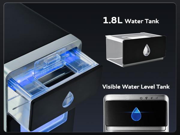 Euhomy Clear Crescent Ice Maker with handle 16pcs in 12min,sufficient daily production 28lbs,self-cleaning 20min per cycle.Perfect for home,kitchen,camping and parties.