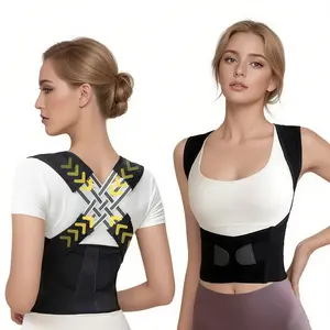 Adjustable Posture Corrector Belt - Back Support Brace with Shoulder Straps, Slimming & Spine Alignment, Breathable Lightweight Fabric, Unisex - Ideal Gift for Father's Day/Mother's Day/Christmas