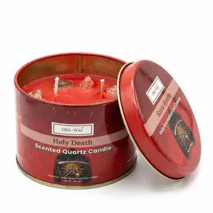 Ohli~Way Santa Muerte Quartz Candle – 120g for Protection, Reversal &amp; Sacred Safety