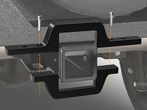 Nilight 2.5 inch Towing Hitch Mount Bracket for Truck Trailer RV SUV Pick Up fit Dual LED Work Light Reverse Rear Back Up Off Road Lights(Towing Hitch Mount Bracket) Without Light