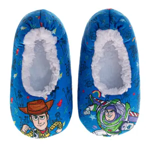 Pixar Toy Story Slippers for Kids  Woody & Buzz Comfortable Cozy Indoor Soft (Toddler / Little Kid)