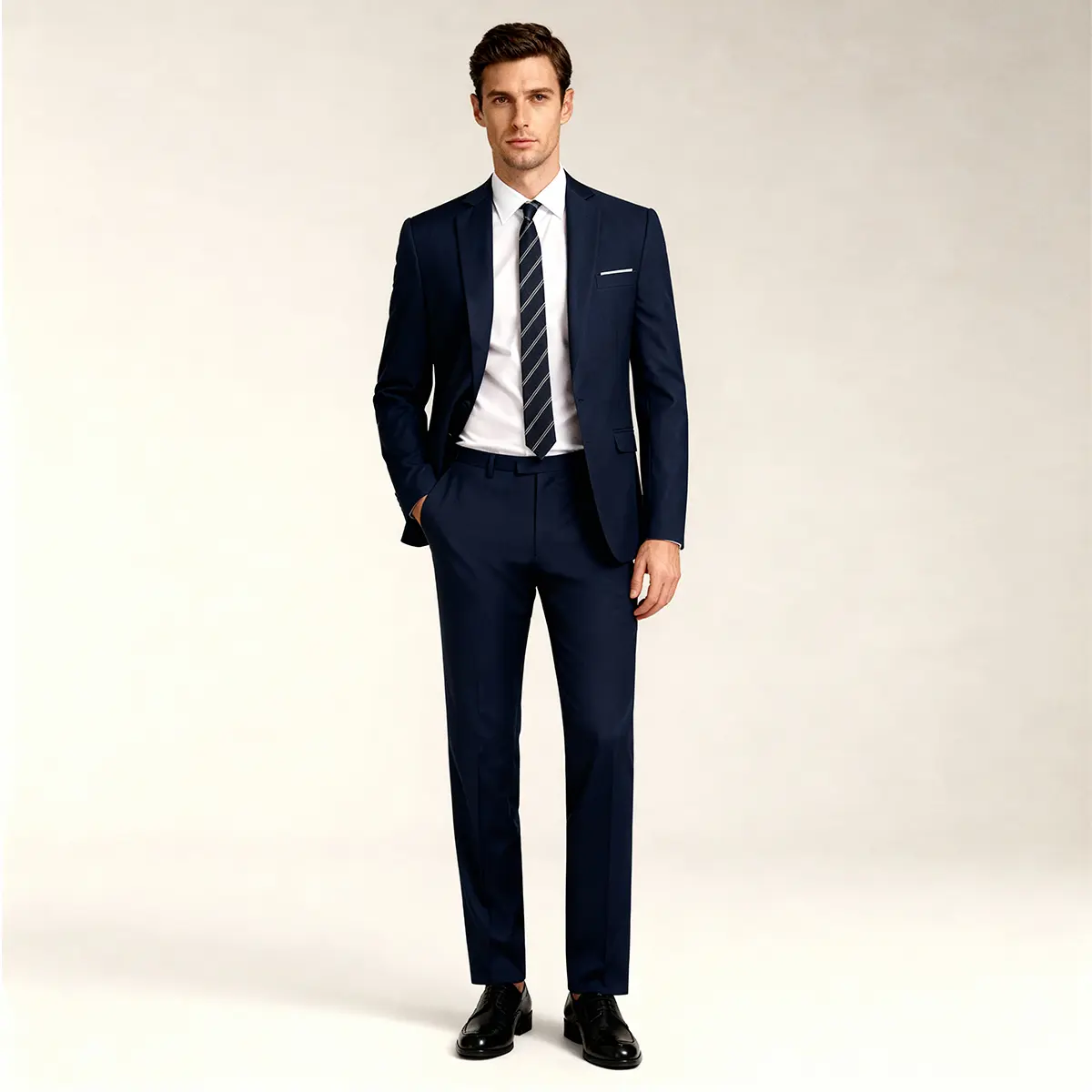 Men's Slim-Fit 2-Piece Suit perfect Single Breasted One Button Blazer Trousers Premium Business Wedding Casual Professional Formal Set men Stylish Suits Groom