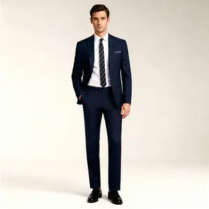 Men's Slim-Fit 2-Piece Suit perfect Single Breasted One Button Blazer Trousers Premium Business Wedding Casual Professional Formal Set men Stylish Suits Groom