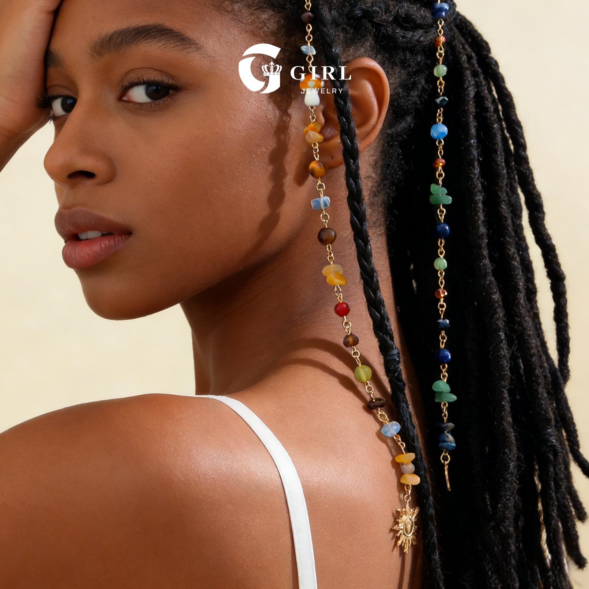 GGIRL Boho Style Moon & Sun Design Hair Accessories Set, Vintage Style Hair Accessories for Women & Girls, Fashion Hair Accessories for Party, Daily Clothing Decor