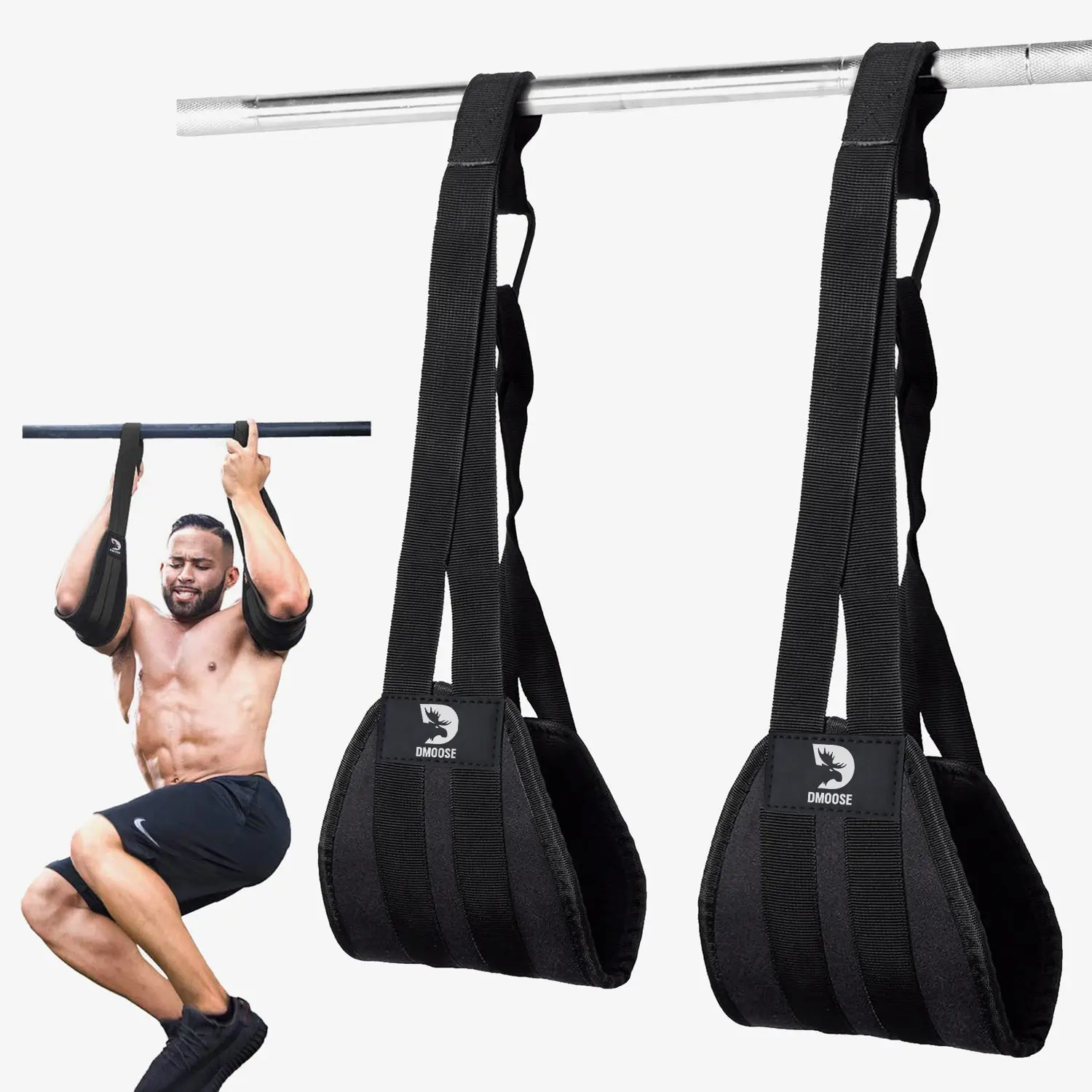 DMoose Ab Straps - Exercise Equipment for Bodyweight Training, Core Workouts