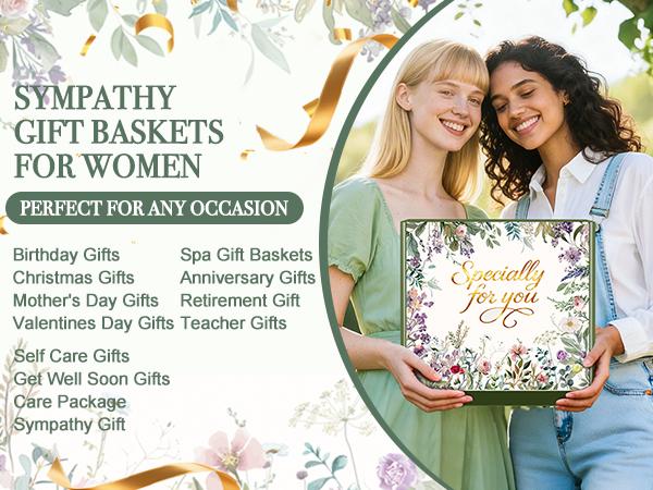 Valentines Day Gifts for Her Mom Wife Girlfriend – Birthday Gifts for Women Spa Care Package | Get Well Soon Gift Basket, Thinking of You Sympathy Gift Box for Friend, Sister, Grandma