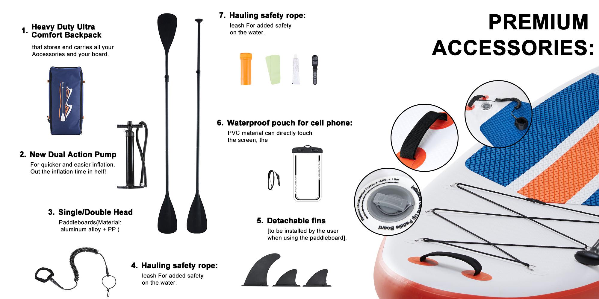 【Deal】Premium SUP Inflatable Stand Up Paddle Board with 2-in-1 Paddle, Wide Stable Design, Non-Slip Comfort Deck for Adults & Youth