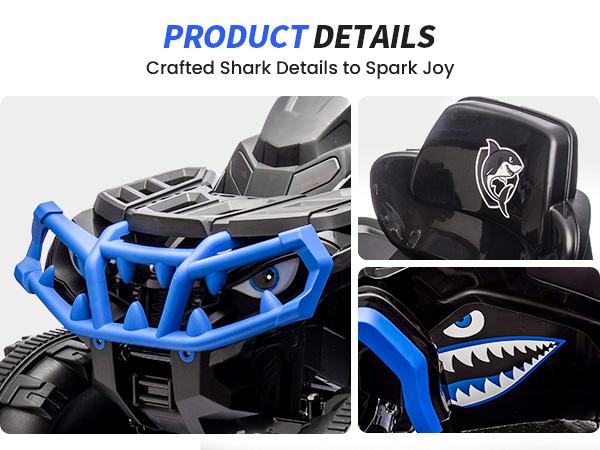 Hikiddo 24V 4WD Kids Ride on ATV 4 Wheeler, Electric Ride on Toy for Big Kids with 4*200W Motor, 5.6Mph Max Speed