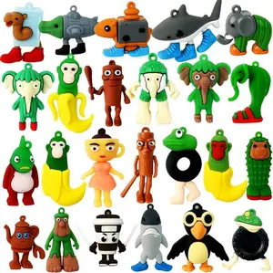 24 pieces of Italian Brainrot toys Tralalero Tralala action figures 2.5 inches children's toys funny animal unique keychain decorations cute and humorous personalized desktop accessoriesl