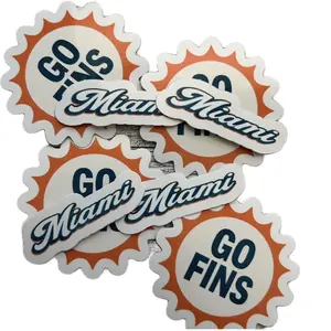 GO FINS!! Vinyl stickers 8pc
