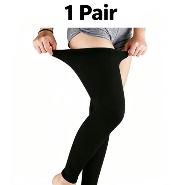 Unisex Compression Leg Sleeves - Elastic Fabric, Non-Slip, Breathable, Stretchy, Snug Fit, Tight Grip, Protective Calf Support for Running, Basketball, Cycling, Camping