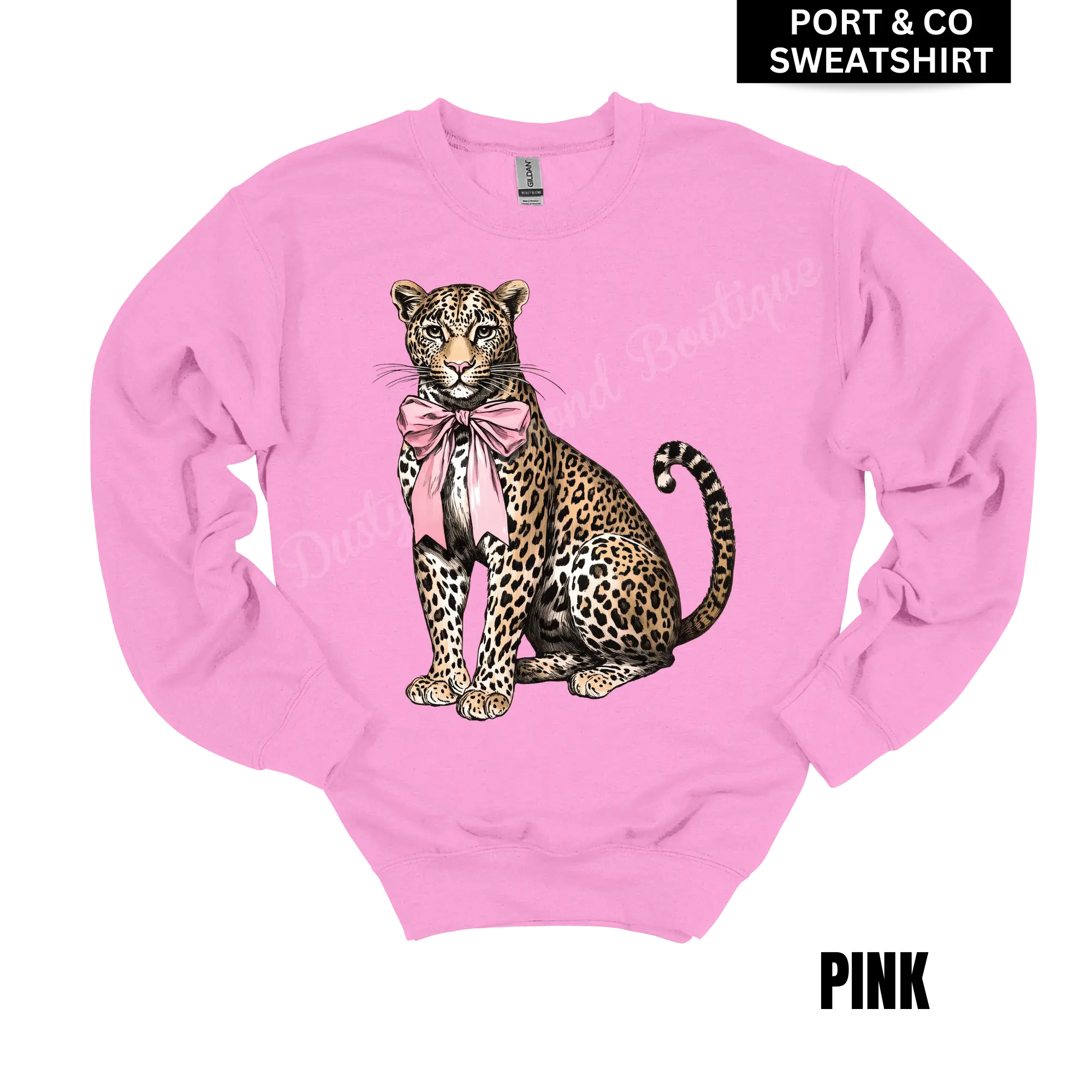 LEOPARD LUXE Port and Co Port & Co Sweatshirt