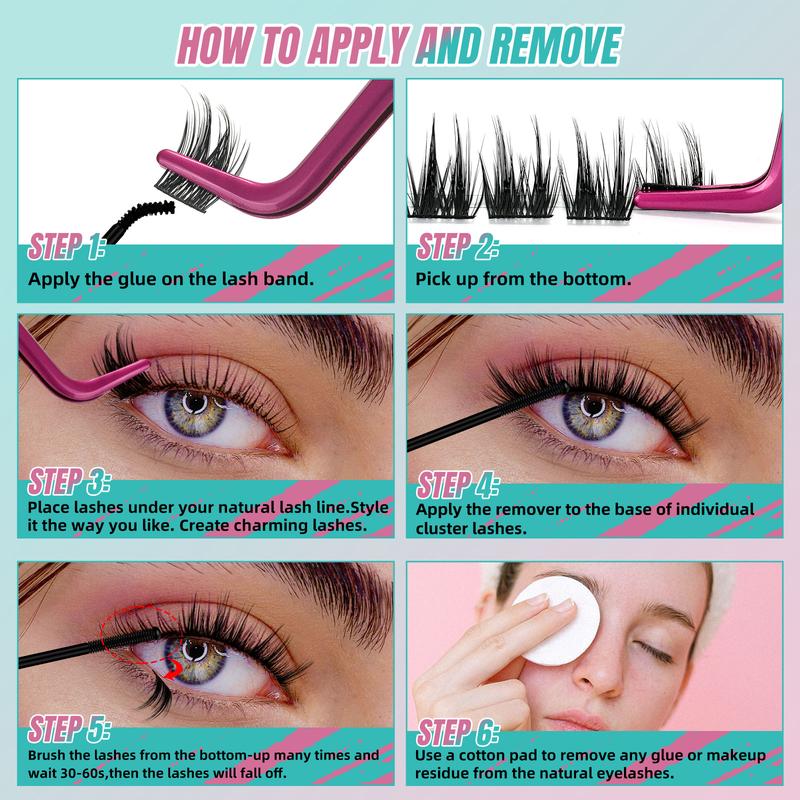 AMZGIRL LASH 84PCS Diy Lash Extension Kit Prism Eyelashes Makeup Cosmetic