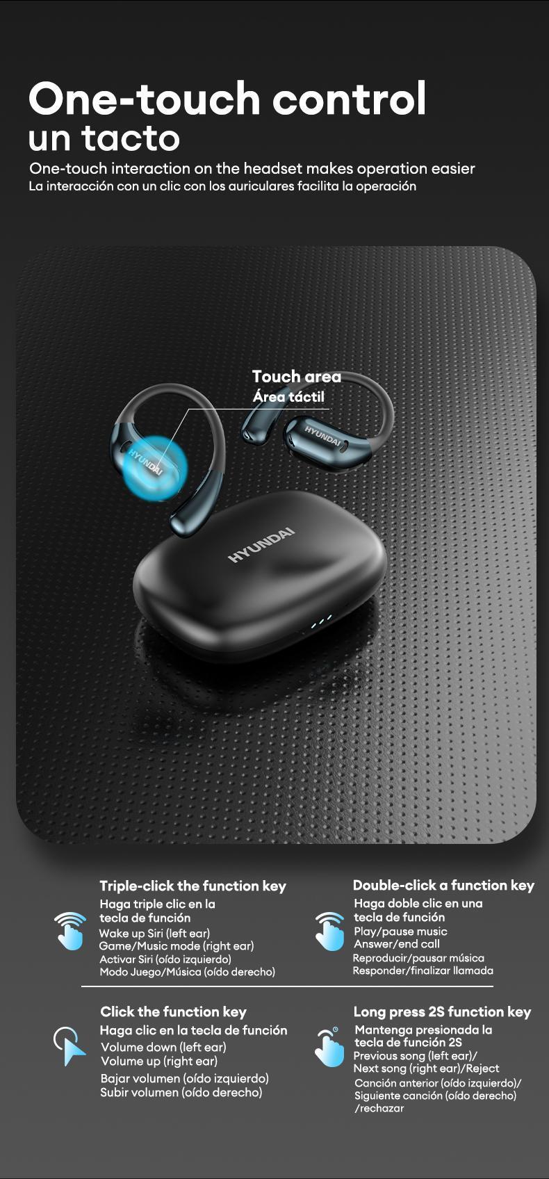 T02 pro earbuds wireless headphones bluetooth earbuds audifonos bluetooth OWS Wireless Bluetooth 5.4 Earbuds High-Fidelity Robust Bass Sound Headphones Ultra-Comfort Ergonomic Ear-Hanging Electronic Headsets