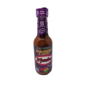 El Yucateco Habanero & Ghost Pepper Hot Sauce 4 Ounce Glass Bottle