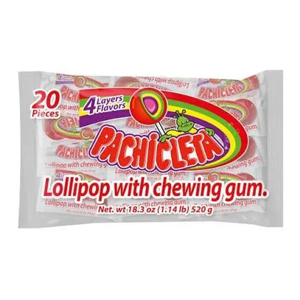 1 bag of PACHICLETA paleta con goma de mascar 20 units