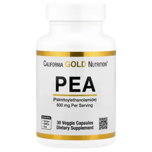 California Gold Nutrition PEA (Palmitoylethanolamide), 30 Veggie Capsules (300 mg per Capsule)
