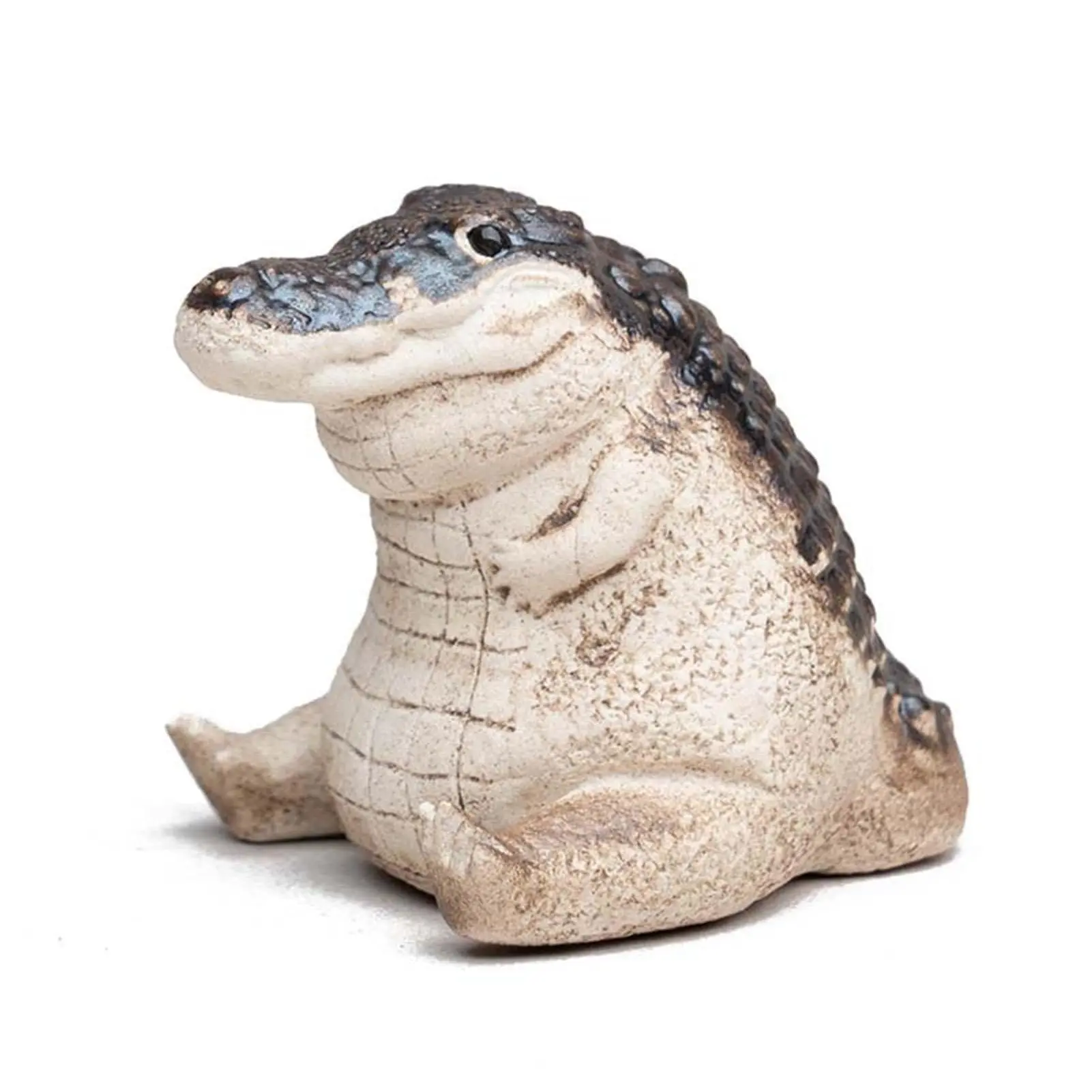 Alligator Statue, Amusing Garden Porch Ornaments Crocodile, Fat Little Garden Animals Crocodile Figurine, Resin Crocodile Decoration Garden
