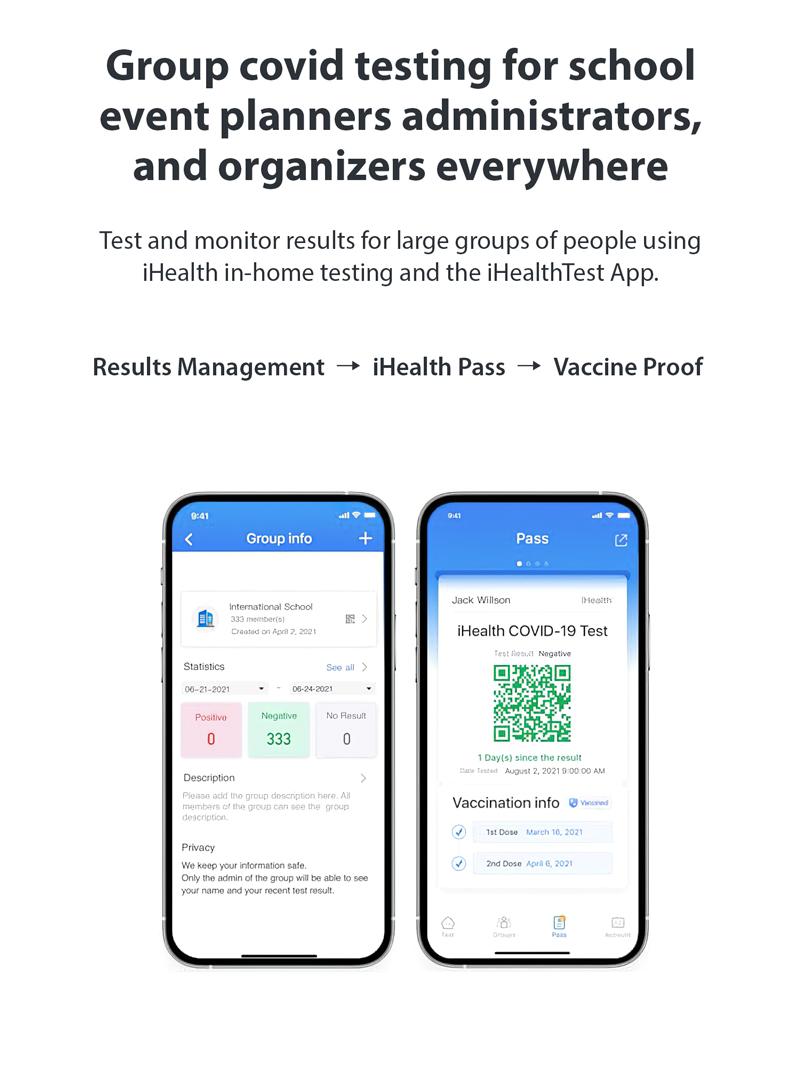 iHealth COVID-19 Antigen Rapid Test, 1 Pack, 2 Tests Total, FDA EUA Authorized OTC at-Home Self Test, Results in 15 Minutes with Non-invasive Nasal Swab, Easy to Use & No Discomfort