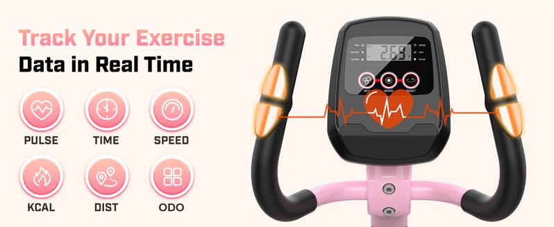 ANCHEER Elliptical Machine with 15-Inch Stride & 400LBS Capacity Ultra-Quiet Magnetic System 14 Resistance Levels for Home Exercise