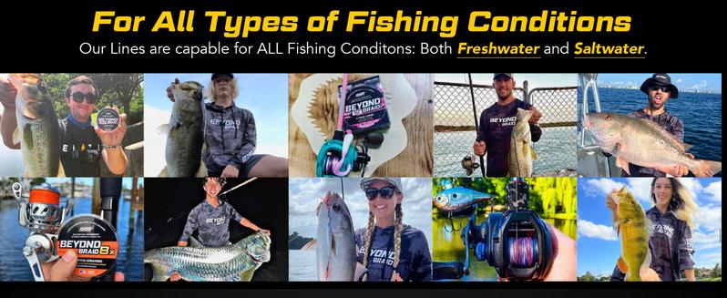 Braided Fishing Line - 300 Yards, Pro Grade Performance for Saltwater & Freshwater- Beyond Braid