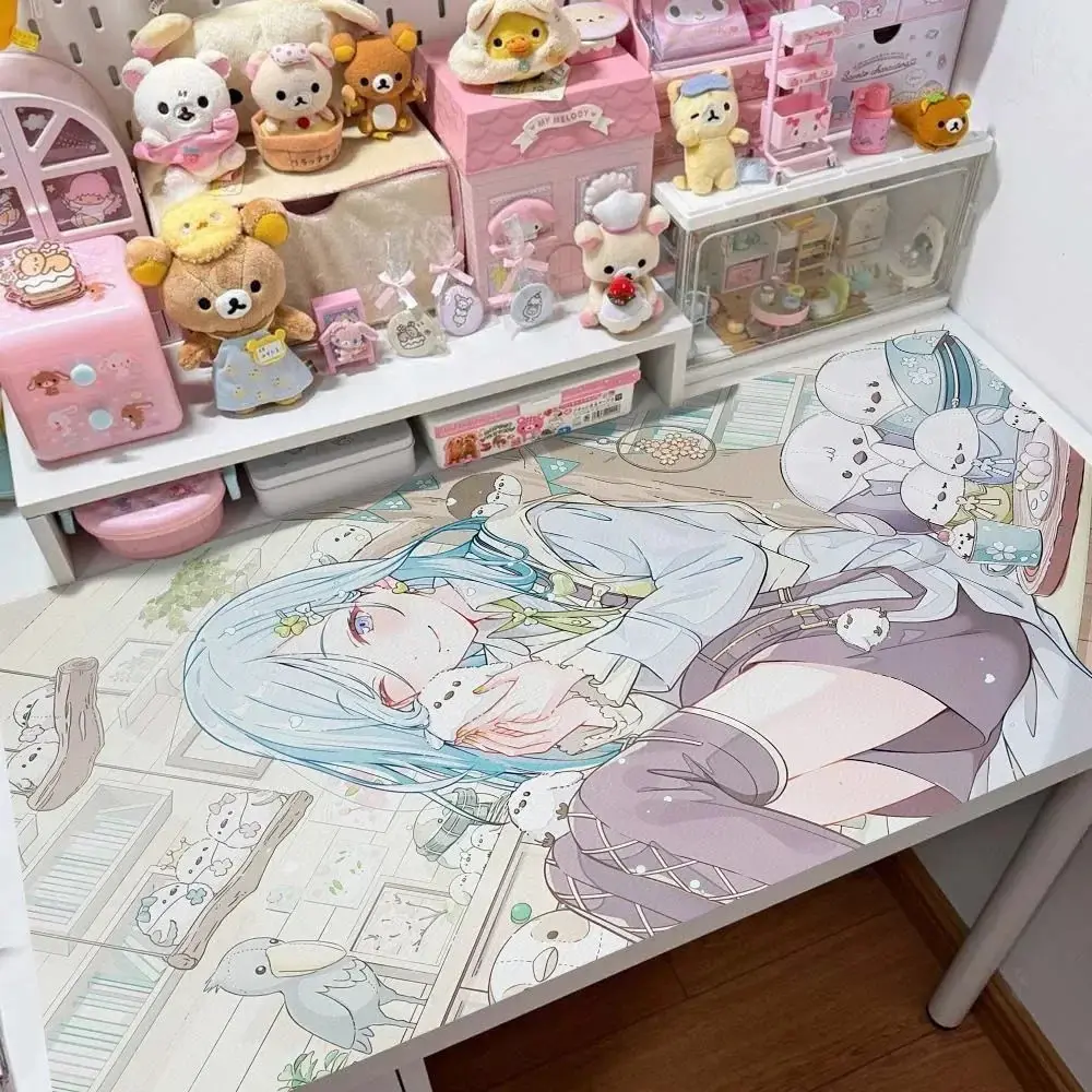 Project Sekai Anime Girl PU Leather Desk Mat | Cartoon Creative