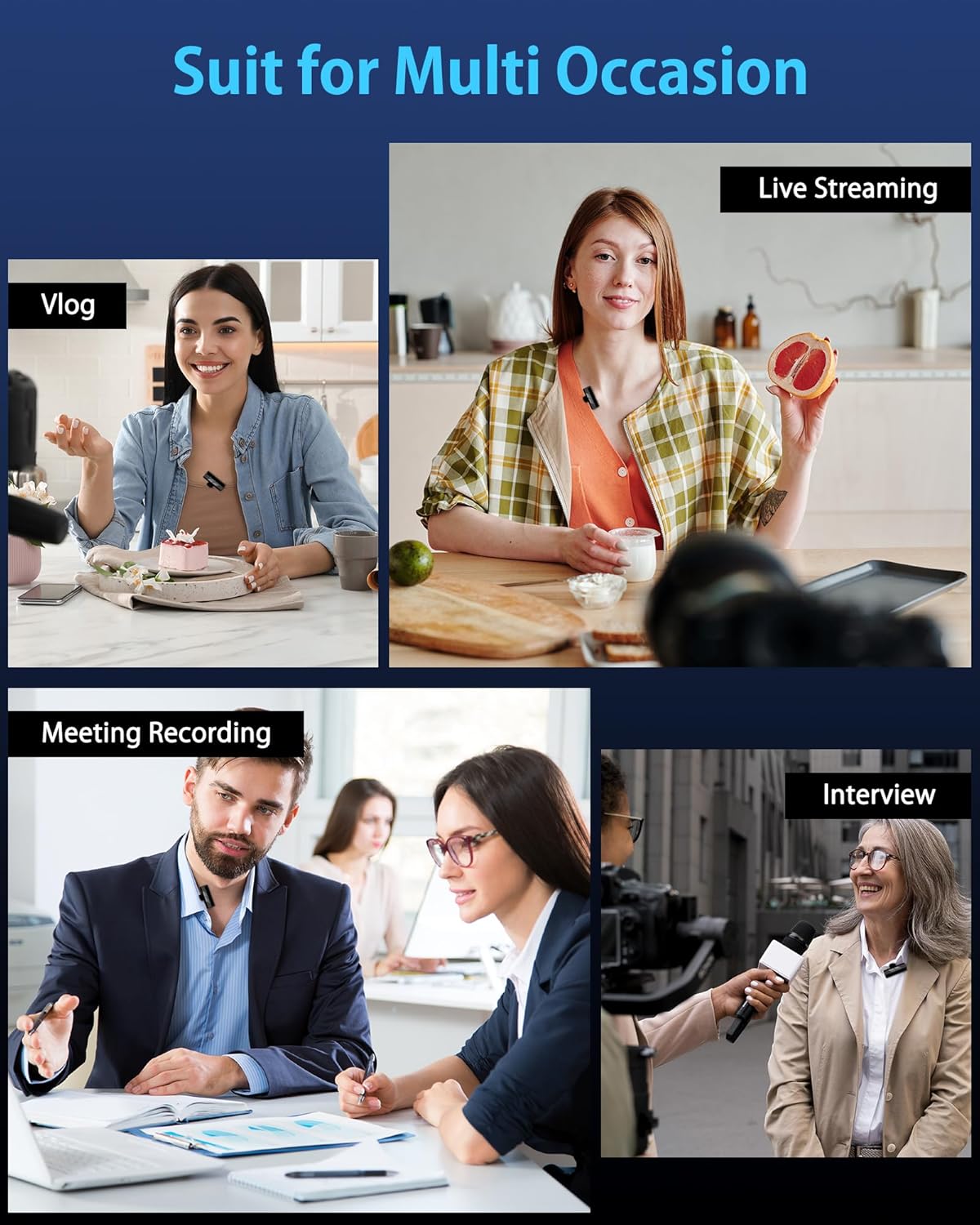 Mini Wireless Lapel Microphone for Android/iPhone Ideal for Video Recording / Conferencing / Lecturing / Work Mini Wireless Lapel Microphone for Android/iPhone Ideal for Video Recording / Conferencing / Lecturing / Work