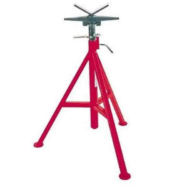Ridgid Adjustable V-Head Stand for Home Improvement, 12" Capacity, 28"-53" Height Range, 2500 Lb Load Limit, 1 Pipe Stand, Manufacturer Part #: 56662, S/N: 74799289