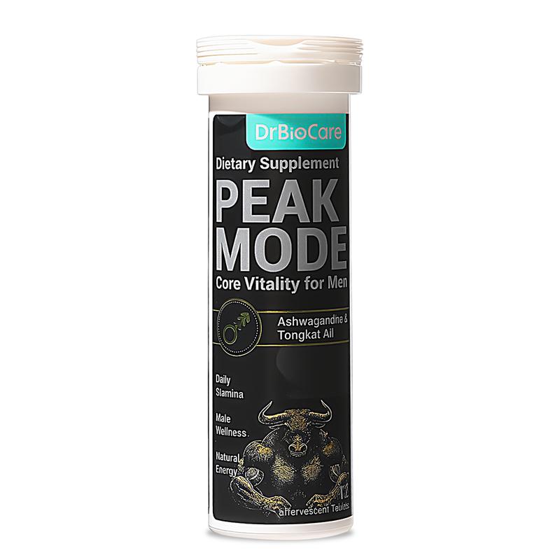 DrBioCare PEAK MODE: Core Male Vitality Supplement | 7-in-1 Blend with Tongkat Ali, Shilajit & Ashwagandha for Daily Energy & Stamina