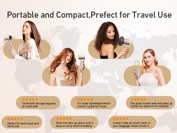 Maxodo 1400W High-Speed Hair Dryer with Ion Technology & Brushless Motor for Salon-Quality Drying 110,000 rpm 200 Million Ions Healthy Shine 360° Diffusers