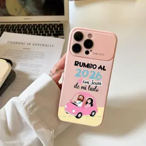 2026 Faith Phone Case - Jesus By My Side Design Phone Case For iPhone 17 16 15 14 13 12 11 PRO PLUS MAX Liquid-like Effect Phone Case with Large Window