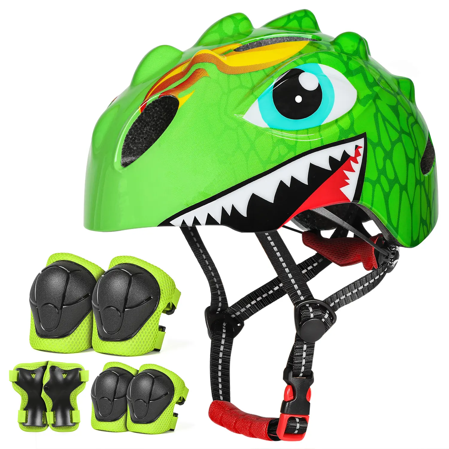 VICTGOAL Adjustable Dinosaur Kids Helmet for Bicycle, Skateboard, Roller Skates (Boys & Girls)