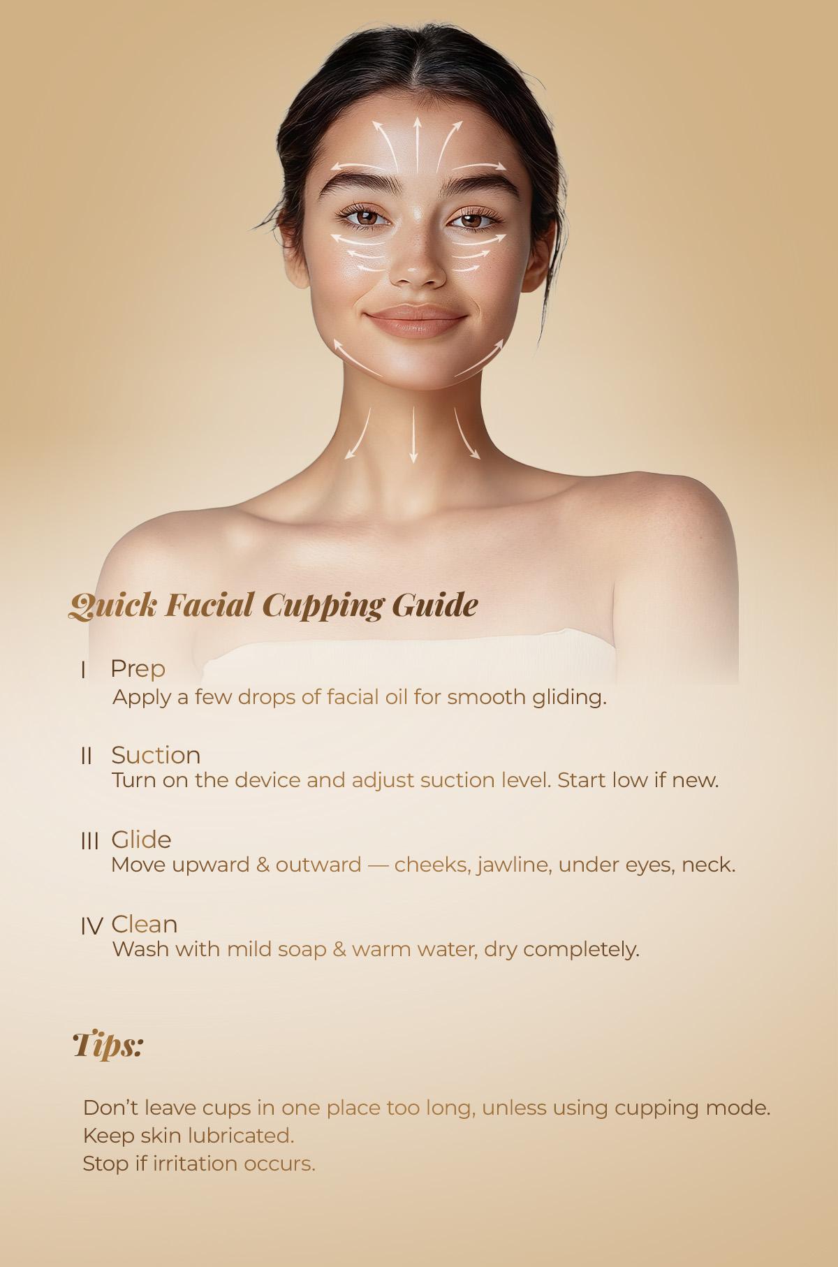 SciContour Face Cupping Device for Puffiness Relief & Drainage Glide Skin Firming Tool