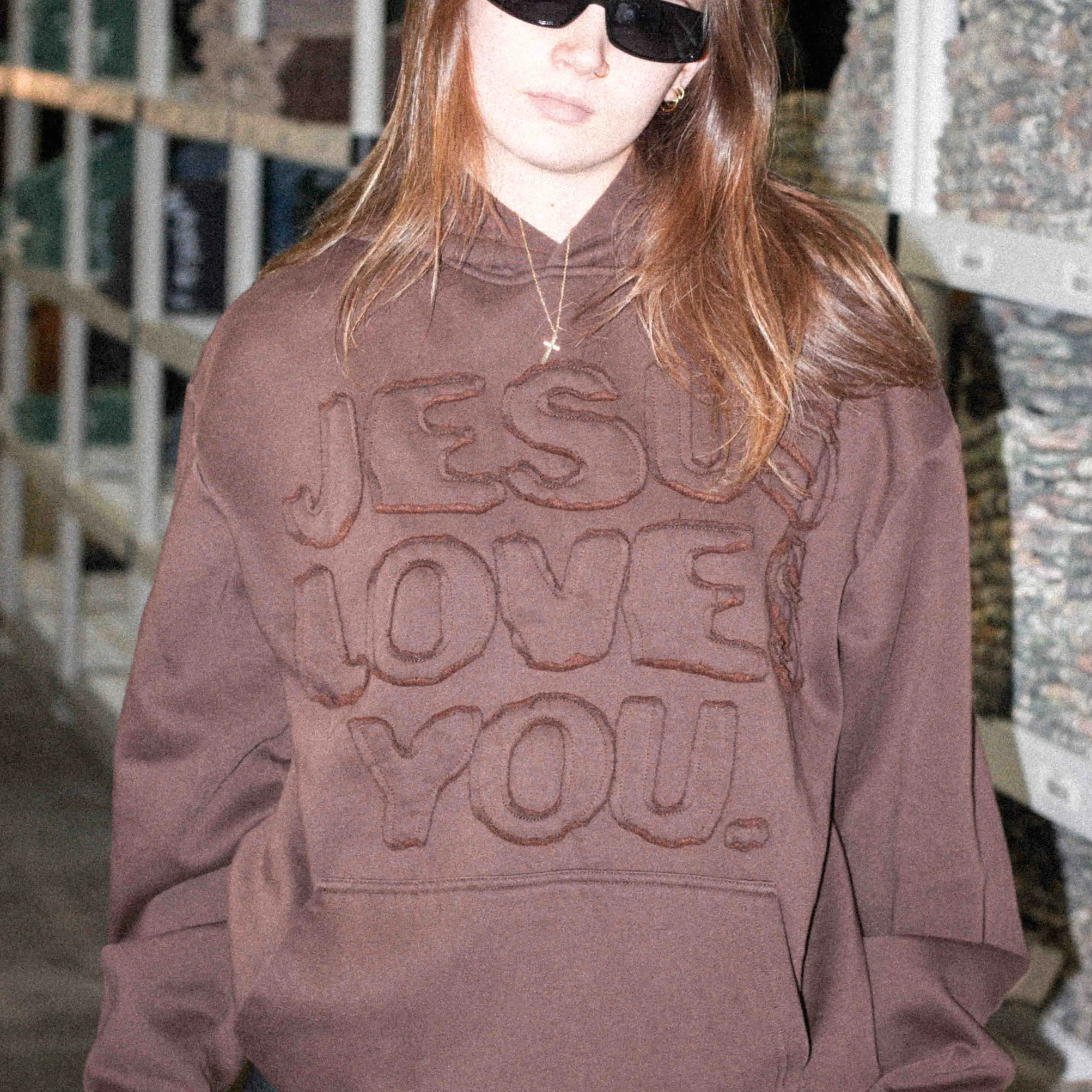 Jesus Loves You Patchwork Hoodie