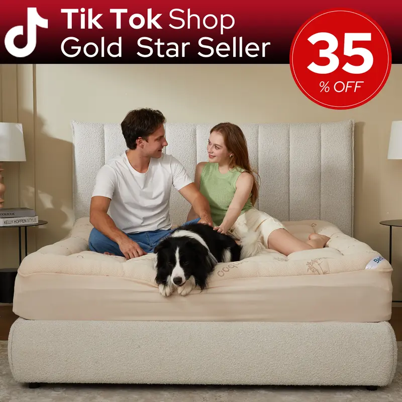 [Valentine’s Day]【BEDLORE】Thick Fitted Sheet Mattress Pad, Fluffy Pillow Top Comfort Layer, Cooling & Soft Mattress Cover with Deep Pockets (Fits 6–18 Inch Mattresses), Ideal for Bedroom & Home Use