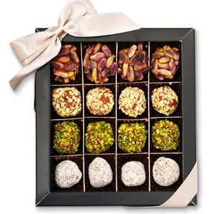 Andy Anand Sugar Free Truffles Natural Dates Pistachio Hazelnut Coconut 16 Pcs,  Amazing, Delicious