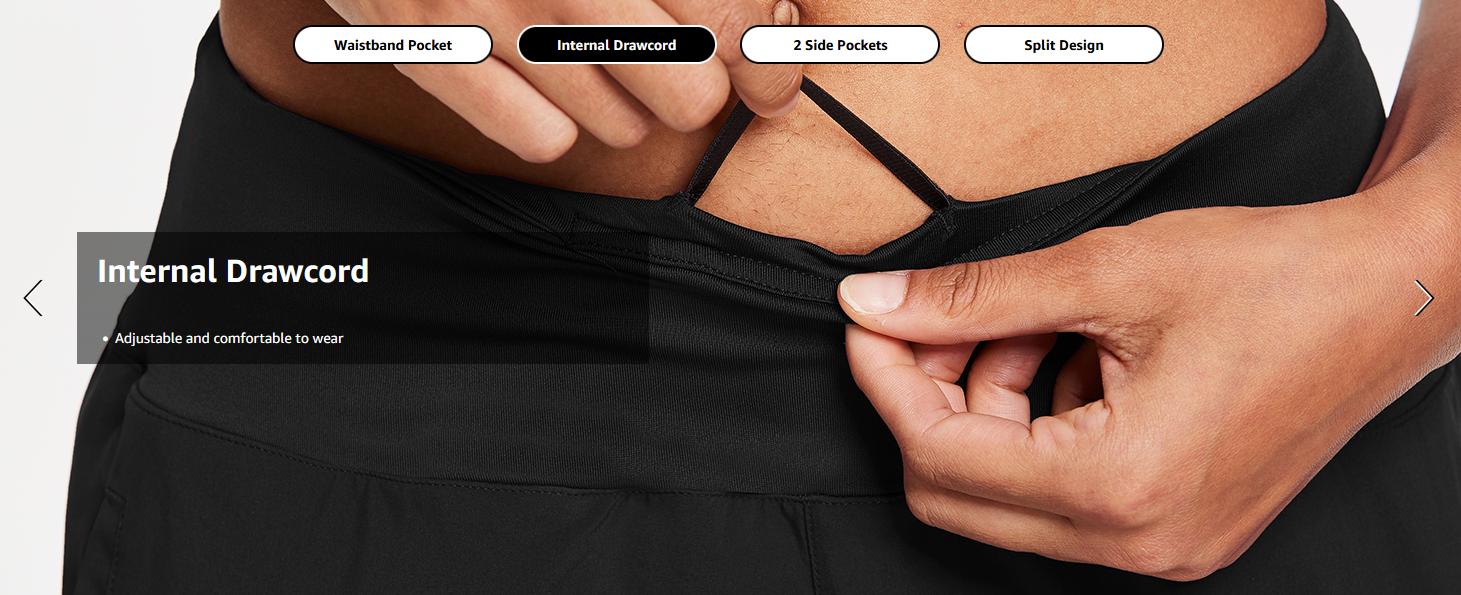 baleaf Womens' 7" Long Running Athletic Shorts Back Zipper Pocket Bottom Workout Gym Shorts with Liner Running Lounge Womenswear