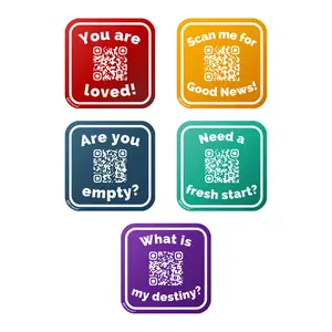 (Sticker Variety Pack) QR Code Gospel Tracts – [Pack of 25]  Digital Gospel Cards for Christian Evangelism and Spreading the Gospel of the Lord God Jesus Christ – Evangelism Tool for Believers, Outreach, Ministry, Church