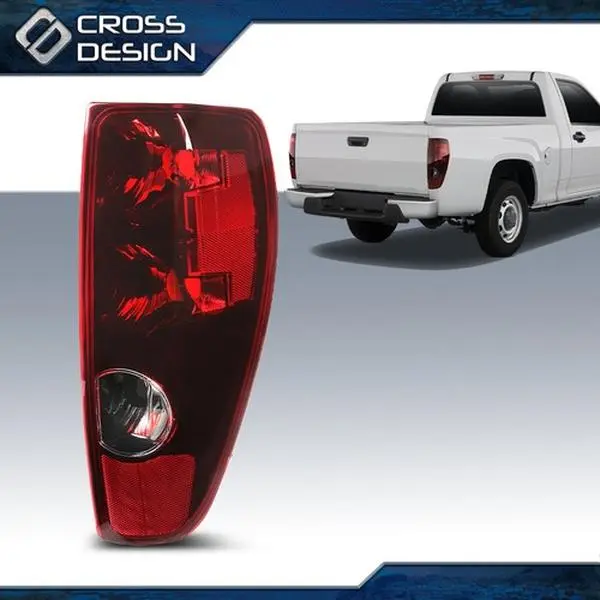 CROSSDESIGN Right Passenger Side Red Rear Brake Tail Light - 1 Tail Light for 04-12 Chevy Colorado/GMC Canyon, ABS Durable Easy-Install Car Lighting Auto Accessory