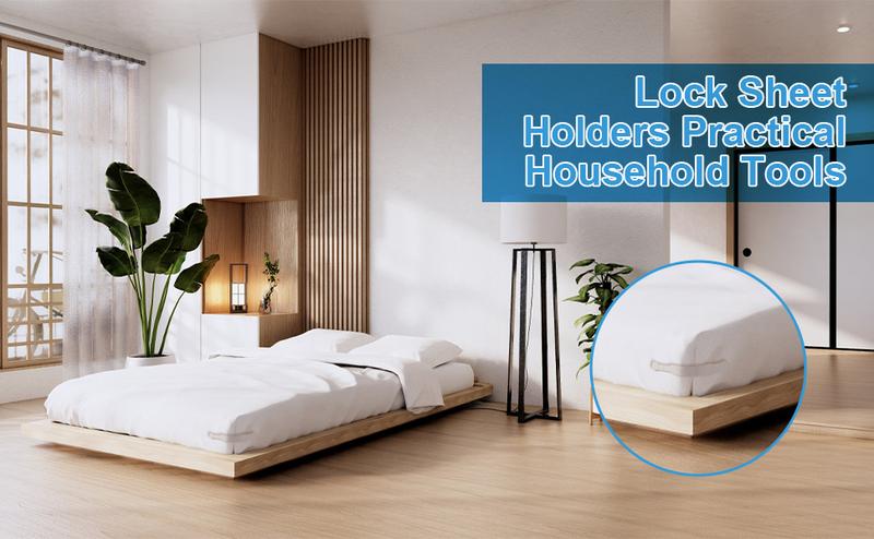Bed Sheet Holders for Corners Stocking Stuffers for Women - Lock Sheet Holders Keep Sheets Tight,Bed Sheet Rack with Lock Strip Easy to Install for All Mattress Sizes (4PCS)Christmas Gifts for Women Mom Sister Her Best Friend