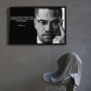 Malcolm X Quote unframed Poster, Motivational Wall Art, Black Leaders Print, Inspirational Civil Rights Wall Art, MLK, Black History, African American Empowerment Juneteenth Art for Home Office Decor